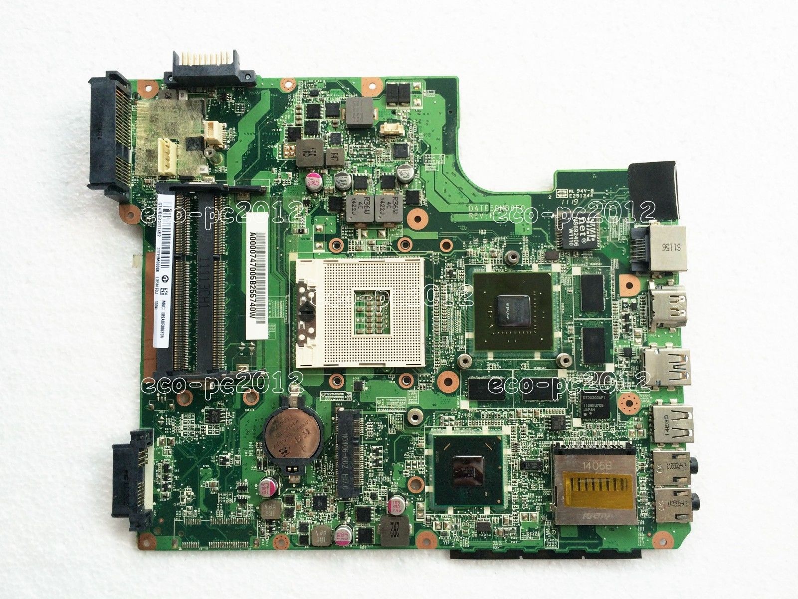 Toshiba Satellite L745 Intel HM65 Motherboard A000074700 DATE5DM - Click Image to Close